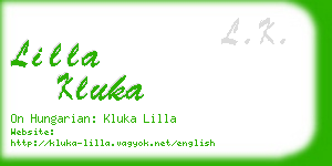 lilla kluka business card